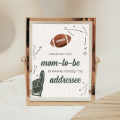 Football Baby shower Envelope Station Poster