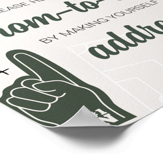 Football Baby shower Envelope Station Poster (Hoek)