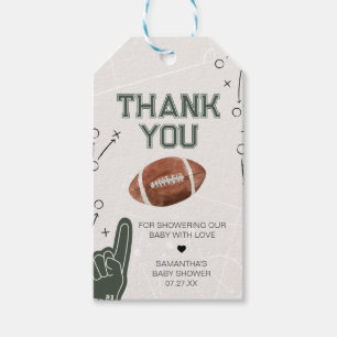 Football Baby shower Favor Tags Cadeaulabel