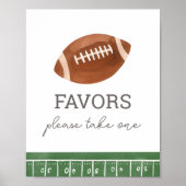 Football Baby shower Favorieten Sign Poster (Voorkant)