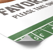 Football Baby shower Favorieten Sign Poster (Hoek)
