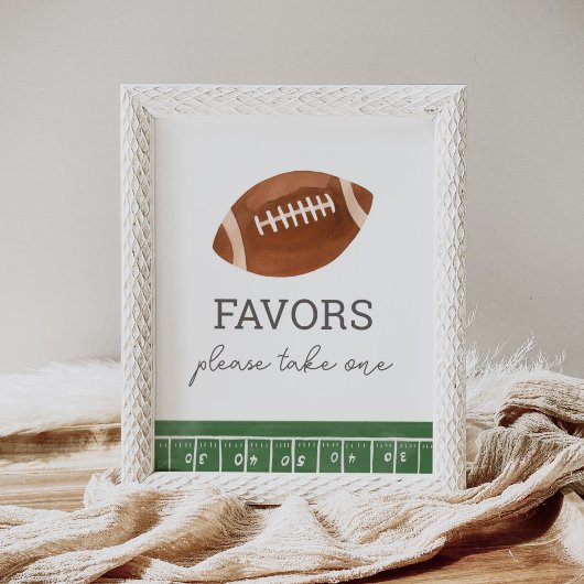 Football Baby shower Favorieten Sign Poster