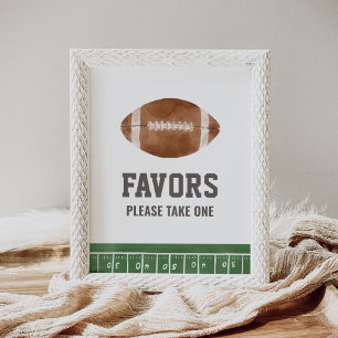 Football Baby shower Favorieten Sign Poster