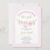 Football Baby Shower Girl Kaart (Voorkant)