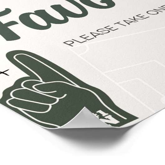 Football Baby shower gunsten Poster (Hoek)