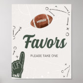 Football Baby shower gunsten Poster (Voorkant)