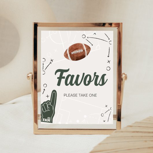 Football Baby shower gunsten Poster