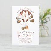 Football Baby Shower Invitation Kaart (Staand voorkant)