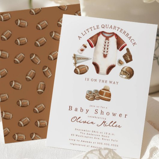 Football Baby Shower Invitation Kaart