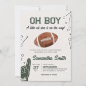 Football Baby shower Kaart (Voorkant)