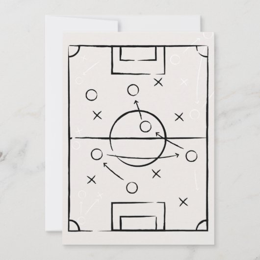 Football Baby shower Kaart (Achterkant)