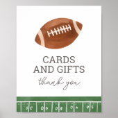 Football Baby shower Kaarten en geschenken teken Poster (Voorkant)