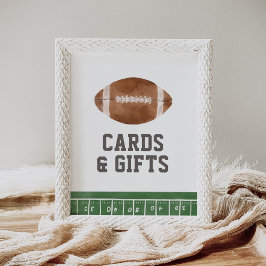 Football Baby shower Kaarten en geschenken teken Poster