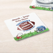 Football Baby shower Kartonnen Onderzetters (Schuin)