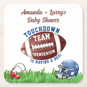 Football Baby shower Kartonnen Onderzetters