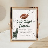 Football Baby shower Late Night Luiers Poster