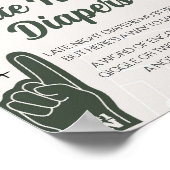 Football Baby shower Late Night Luiers Poster (Hoek)