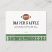 Football Baby shower Luier Raffle Ticket Informatiekaartje (Voorkant)