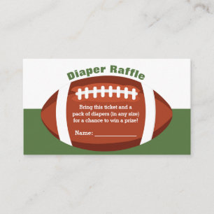 Football Baby shower Luier Raffle Ticket Informatiekaartje