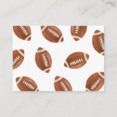 Football Baby shower Luier Raffle Ticket Informatiekaartje (Achterkant)
