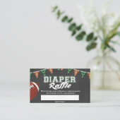 Football Baby shower Luierritten Informatiekaartje (Staand voorkant)