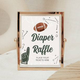 Football Baby shower Luierspoeling Poster