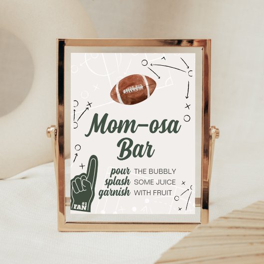 Football Baby shower Moeder Osa Bar Poster