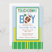 Football Baby shower nodigt uit - Het is een jonge Kaart (Voorkant / Achterkant)