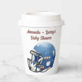 Football Baby shower Papieren Bekers (Achterkant)