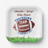 Football Baby shower Papieren Bordje (Voorkant)