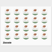 Football Baby shower Ronde Sticker (Vel)