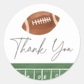 Football Baby shower Ronde Sticker (Voorkant)