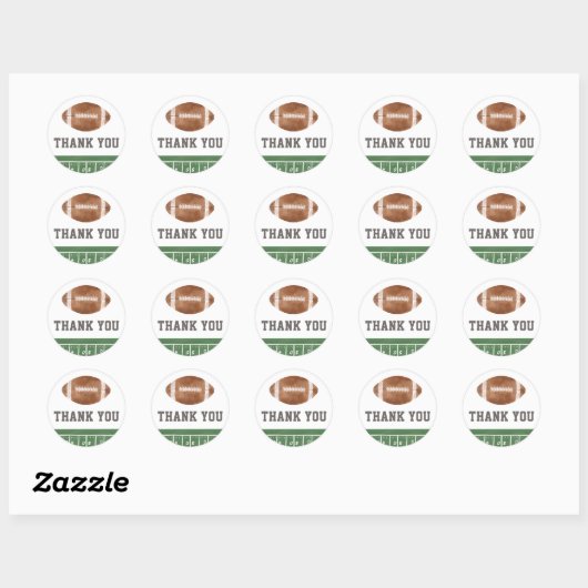 Football Baby shower Ronde Sticker (Vel)