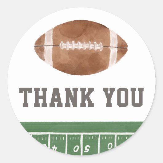 Football Baby shower Ronde Sticker (Voorkant)