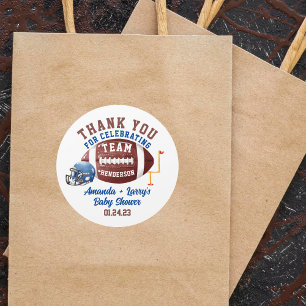 Football Baby shower Ronde Sticker