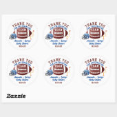 Football Baby shower Ronde Sticker (Vel)