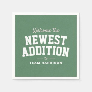 Football baby shower roze achterklep gepersonalise servet