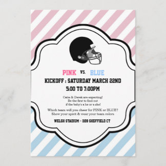 Football Baby shower roze meisje Kaart