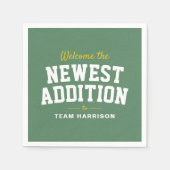 Football baby shower schattig achterklep gepersona servet (Voorkant)