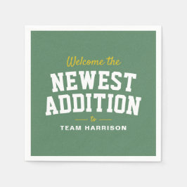 Football baby shower schattig achterklep gepersona servet