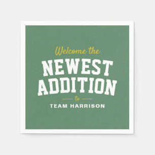 Football baby shower schattig achterklep gepersona servet