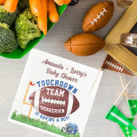 Football Baby shower Servet<br><div class="desc">Dit football-georiënteerde baby shower servet is de perfecte manier om de komst van een baby te vieren! Deze luiers zijn uitgerust met een afspeelbaar design met een football grafische kaart en het bericht "Touchdown! Je team heeft een jongen!" Deze servet is een leuke en unieke manier om personalisatie toe te...</div>