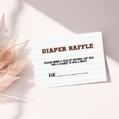 Football baby shower Spel Luier Raffle Aanvraag Informatiekaartje
