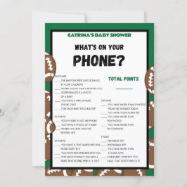 Football Baby shower spel, Voetbal - bewerkbare na Kaart