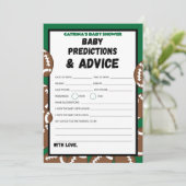 Football Baby shower spel, Voetbal - bewerkbare na Kaart (Staand voorkant)