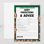 Football Baby shower spel, Voetbal - bewerkbare na Kaart (Voorkant / Achterkant)