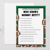 Football Baby shower spel, Voetbal - bewerkbare na Kaart (Voorkant / Achterkant)