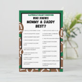 Football Baby shower spel, Voetbal - bewerkbare na Kaart (Staand voorkant)