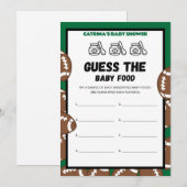 Football Baby shower spel, Voetbal - bewerkbare na Kaart (Voorkant / Achterkant)