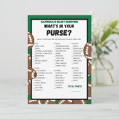 Football Baby shower spel, Voetbal - bewerkbare na Kaart (Staand voorkant)